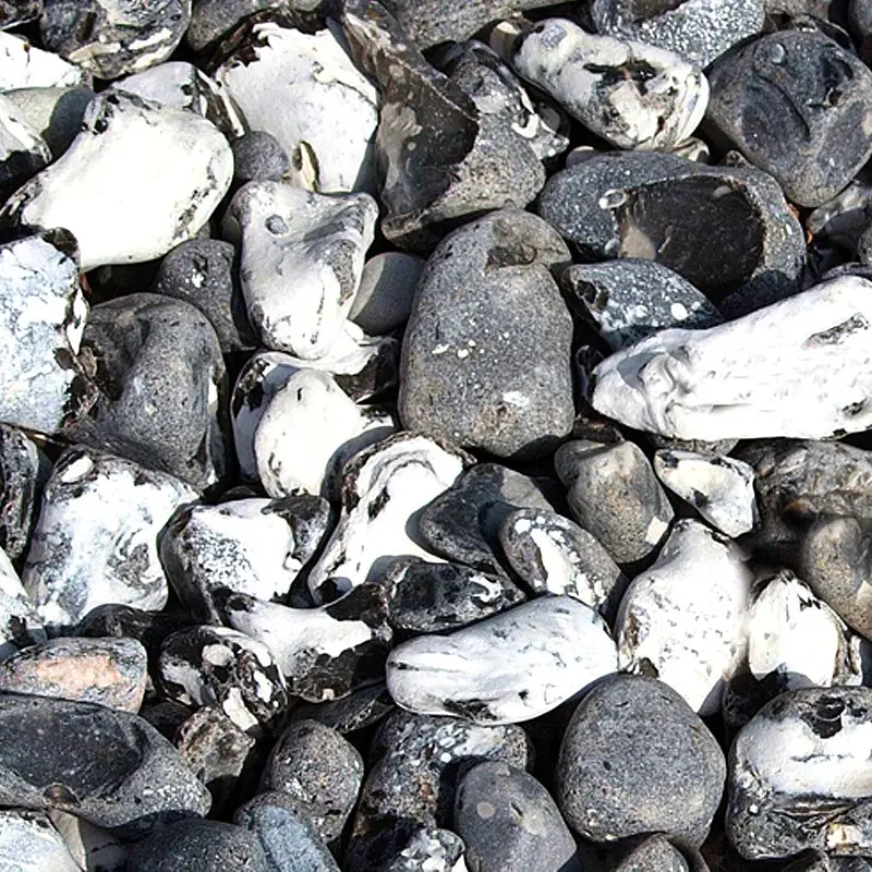 Feuerstein, Schwarzer Flint, Rohsteine, Ø 50 - 80 mm